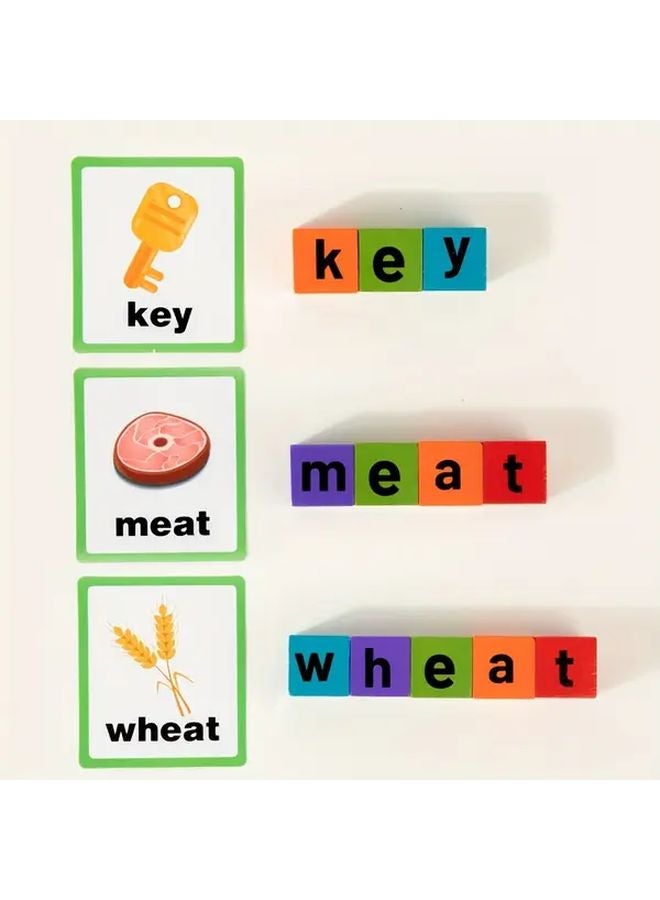 لوح الرسم الرملي الخشبي مع بطاقات تعليمية مزدوجة الوجه 31 لتعليم الصوتيات الصينية للأعمار من 3 إلى 6 سنوات - Image 5